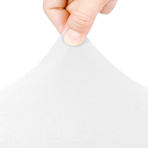 Peomeise 4FT Spandex Table Cover Rectangular Stretch Spandex Tablecloth (White,4FT)...