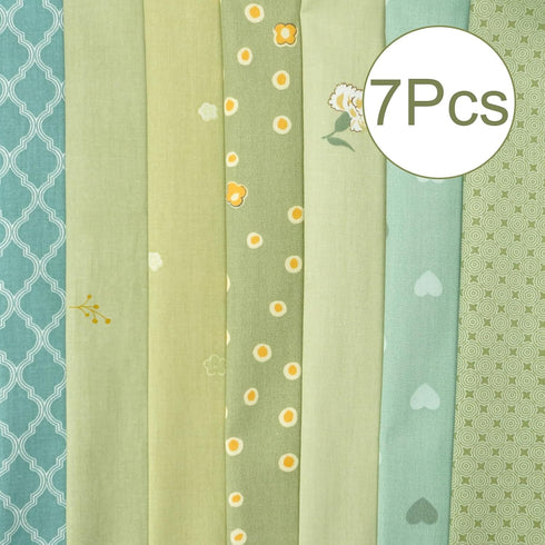 7 Pieces 18x22 inches Cotton Fabric Fat Quarter Fabric Bundles Quilting Cotton Floral Craft Fabric Pre-Cut Squares for Patchwork Sewing Quilting C...