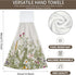 Flower Herbs Hand Towels Wild Plant Hanging Kitchen Dish Towels with Loop 2 PCS, Soft Super Absorbent Washcloth Fingertip Towel for Home Decor 12x...