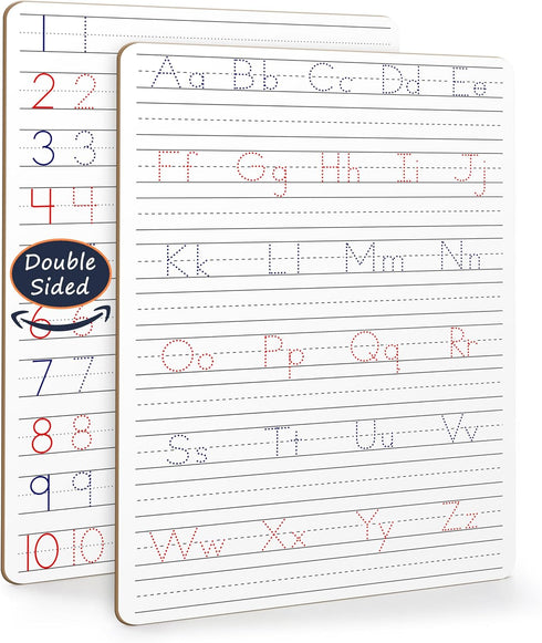 Scribbledo Dry Erase Handwriting Practice for Kids 9 x 12 inch Alphabet Tracing Board Whiteboard Letter Tracing for Kids Ages 3-5 Write and Wipe A...