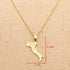 18K Gold Plated Map of Italy Necklace Pendant Jewelry for Italian...