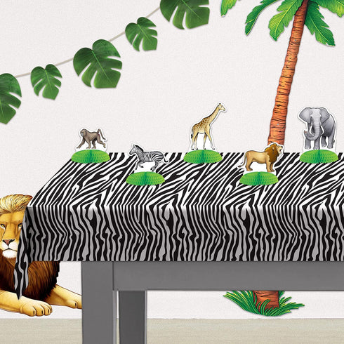 Zebra Print Plastic Tablecover...