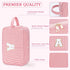 Etercycle Large Makeup Bag, Personalized Initial Cute Pink Makeup Case Bag Cosmetic Large Toiletry Make Up Bags With Zippered Inside Pocket L...