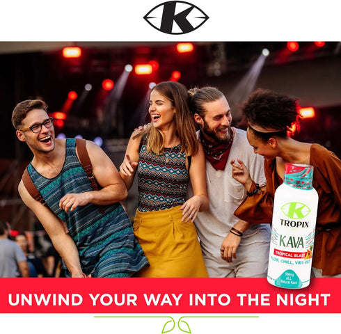 Kava Shot Tropical Blast - Kava Drink - Kava Root Extract Supplement - Alcohol Replacement Drinks - 1 Pack...