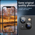 Korecase 2 Pack Camera Lens Protector for iPhone 13 & iPhone 13 Mini, 3D Aluminum Metal Lens Film,9H Hardness Tempered Glass Camera Screen Cover,B...