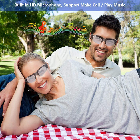 Wireless Bluetooth MP3 Sunglasses Polarized Lenses Music Sunglasses Stereo Headphone for iPhone Samsung Most Smartphone or PC (Black-Gray)...