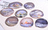 AMOYSTONE Large Agate Slice Art Painting Table Display Natural Agate Geode Stone Piece Decorative Plate with Stand Home Office Decoration Unique G...