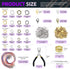 Swpeet 1414Pcs 4mm 5mm 6mm 8mm 10mm Open Jump Rings and Lobster Clasps with Jewelry Repair Tools Assortment Kit, Including Waxed Necklace Cords, 1...