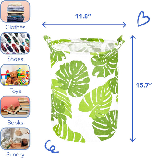 Collapsible Baby Laundry Basket 15.7"x11.8" - Lightweight, Portable, Stylish Storage Solution with Handles - Ideal for Laundry, Toys & Pet Product...