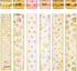 Gold Ribbon for Christmas Tree 2.5 Inch 6 Rolls 36 Yards Gold Christmas Ribbon Gold Ribbon,Wired Holiday Party Ribbons Assorted Patterns Decoratio...