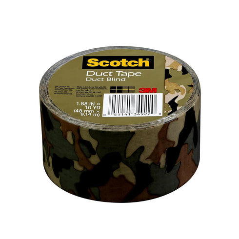 Scotch Duct Tape, Camo, 1.88 in x 10 yd, 1 Roll (910-CMO-C)...