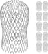 10 Pack Gutter Downspout Guards 3.5 Inch Adjustable Aluminium Filter Strainer, Expandable Gutter Strainer for Preventing Blockage Leaves Debris Dr...