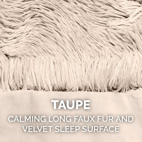Furhaven Waterproof Throw Blanket for Dogs & Indoor Cats, Washable - Shaggy Plush Calming Long Faux Fur & Velvet Dog Blanket - Taupe, Small...