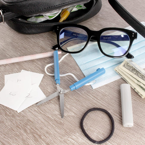 JubileeYarn Mini Pen Portable Travel Safety Scissors - Dark Blue - 1 Pair...