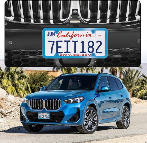 LivTee 4 Holes Stainless Steel License Plate Frames, 2 PCS Car Licence Plate Covers, Automotive Exterior Accessories Slim Design with Bolts Washer...