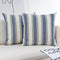 JOJUSIS Stripe Throw Pillow Covers Farmhouse Pillowcases Pack of 2 20 x 20 Inch Blue...
