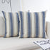 JOJUSIS Stripe Throw Pillow Covers Farmhouse Pillowcases Pack of 2 20 x 20 Inch Blue...