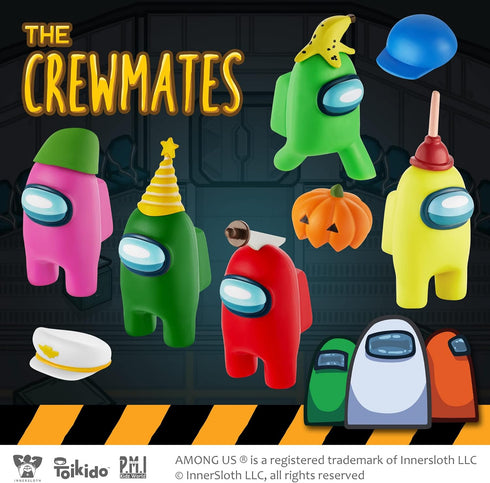 P.M.I. Crewmate Figures | 5 Toys Out of 16 Collectibles in 1 Pack | Merch Incl. The Peeled and The Clogged | 1 Hidden Impostor | Mini Toys with 3 ...