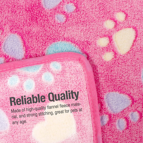 Pet Soft Blankets for Dogs - Fluffy Cats Dogs Blankets for Small Medium & Large Dogs, Cute Print Pet Throw Puppy Blankets Fleece (Heart, 3S)...