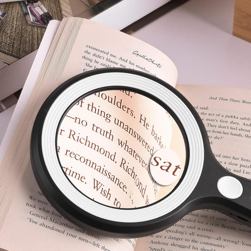 20X 30X Coin Magnifier, USB Rechargeable Lighted Magnifying Glass with Light Handheld for Currency Seniors Reading Crafts Jewelry Hobbies...