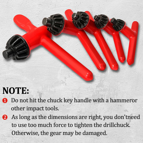 Hakkin Drill Press Chuck Key 5 Sizes, Chuck Press Wrench Key for Electric Drill Clamping Tool, Replacement Drill Clamping Wrench of 6mm, 10mm, 13m...