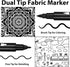 Black Fabric Markers - Dual-Tip Fabric Markers Permanent for Clothes - Non-Toxic Fabric Paint Pens for Personalizing Shirts Bags Hats Canvas, and ...