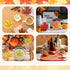 Shellwei 8 Pcs Fall Diamond Art Coasters Maple Leaves Diamond Painting Coasters with Holder Thanksgiving Diamond Painting Kit Orange Autumn Diamon...