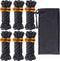 Hikeman 6 Pack 4mm Outdoor Guy Lines Tent Cords Lightweight Camping Rope with Aluminum Guylines Adjuster Tensioner Pouch for Tent Tarp, Canopy She...