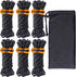 Hikeman 6 Pack 4mm Outdoor Guy Lines Tent Cords Lightweight Camping Rope with Aluminum Guylines Adjuster Tensioner Pouch for Tent Tarp, Canopy She...