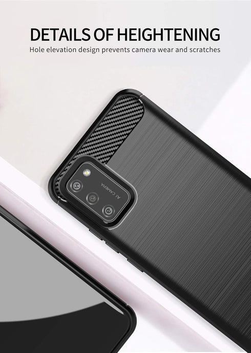 for Samsung Galaxy A02S case, with HD Screen Protector Soft TPU Slim Fashion Non-Slip Protective Phone Case Cover for Samsung Galaxy A02S (Black B...