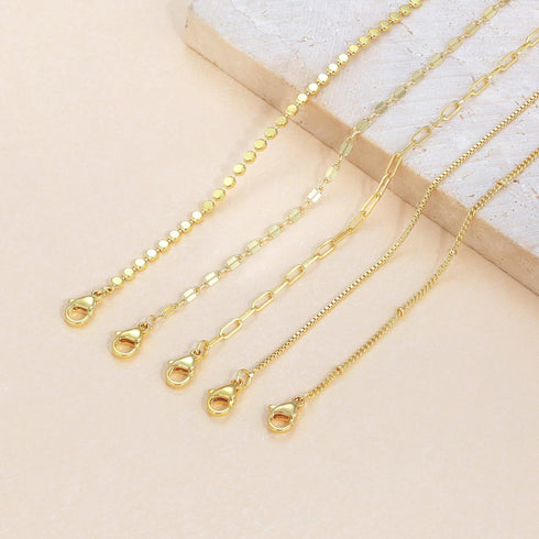 DEARMAY Waterproof Gold Ankle Bracelets for Women - Dainty 6Pcs 14K Gold Plated Anklets Layered Cuban Link Chain Herringbone Cute Anklets Set Pack...