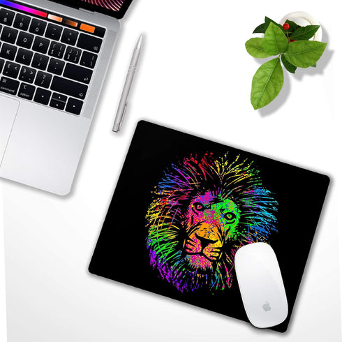 Mouse pad Small Computer Mouse pad with Personalized Watercolor Lion Design Office Non-Slip Rubber Mousepad...