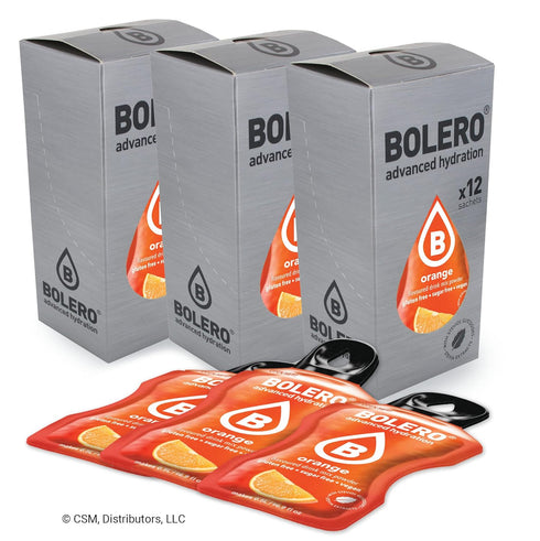 Bolero- Sugar Free Drink Mix Packets Orange Fruit Flavors | Powdered Flavored Water Packets | 36 Small Sachet On The Go Packets...