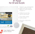 Ampersand Art Supply Gesso Wood Painting Panel: Museum Series Gessobord, 6" x 6", 1/8" Flat Profile, Pack of 4...