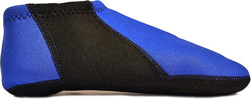 Booties Men's Shoes, Foldable & Flexible Footwear, Fold and Go Travel Shoe, Yoga Socks, Indoor Shoes, Slippers, Royal with Black Stripe, Extra Lar...