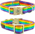 Elegant little tail Dog Collar, LGBT Holiday Pet Collar Dog Durable Rainbow Love Print Dog Collars Plastic Buckle Soft Pet Gift Adjustable Dog Col...