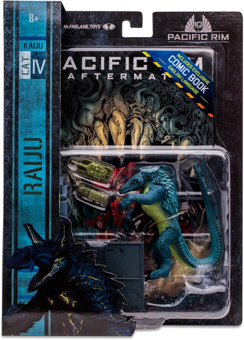 Pacific Rim McFarlane Toys Raiju (Kaiju) 4" Scale Figure Playset with Comic...
