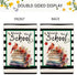 Back to School Garden Flag Cardinal Books Garden Flag First Day of School Vertical Double Sided Rustic Farmland Burlap Yard Lawn Outdoor Decor 12....