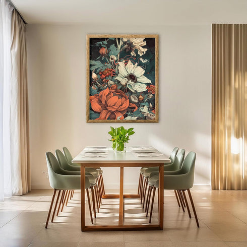 Posterizer 1 pcs-artistic surreal beautiful flowers-Floral & Botanical Art-Abstract & Modern Art-Decor for Home & Office- UNFRAMED Wall Art...