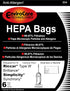 Envirocare Replacement HEPA Filtration Vacuum Cleaner Dust Bags made to fit Riccar Type W Brilliance and Simplicity Synchrony Vacuum Cleaners 6 pa...
