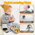 Montessori Switch Busy Board with LED Light - Montessori Toys for 1 2 3 4 Year Old, Wooden Toddler Busy Boards Light Switches Toy, Travel Educatio...