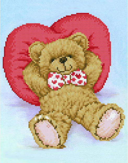 DIAMOND DOTZ ® - Relax-A-Bear, Partial Drill, Round Dotz, Diamond Painting Kits, Diamond Art Kits for Adults, Gem Art, Diamond Art, Kits, 13.8"x10...