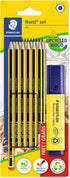 STAEDTLER 120 BK12P1 special pack of 12 Noris HB pencils with FREE neon yellow Textsurfer highlighter...