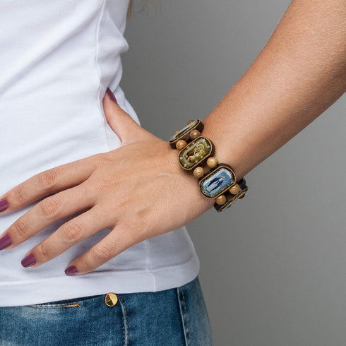Intercession™ Stretch Bracelet - Made in Brazil (Walnut - 7 in)...