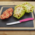 Victorinox Swiss Classic Round Tipped Stainless Steel Utility Knife with Pink Fibrox Handle, 4.5 Inch...