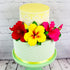 Global Sugar Art Hibiscus Sugar Cake Flowers Spray, Hot Pink Hawaiian Cake Flower Large, 1 Count by Chef Alan Tetreault...