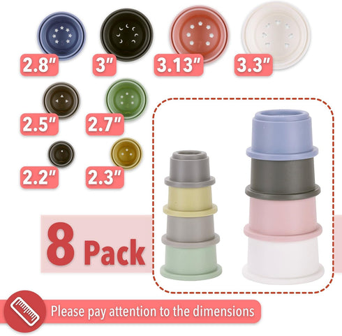 Mr. Pen- 8 Pcs, Baby Stacking Toys/Cups, Nesting Cups, Stackable Cups for Baby and Toddler...