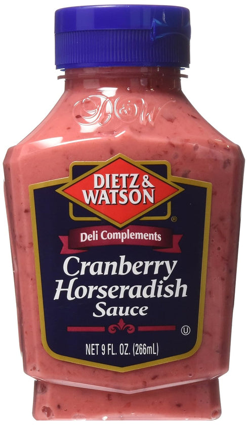 Dietz & Watson, Deli Compliments, Cranberry Horseradish Sauce, 9oz Bottle (Pack of 2)...