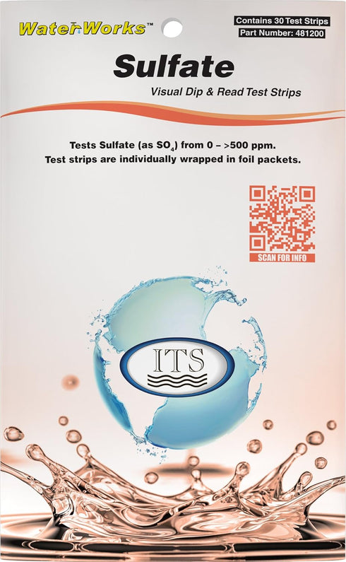 Industrial Test Systems WaterWorks 481200 Sulfate Check Test Strip, 0-400 ppm Range (Pack of 30)...