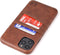 Dockem Wallet Case for iPhone 11 Pro Max: Built-in Metal Plate for Magnetic Mounting & 2 Credit Card Holder Slots (6.5" Exec M2, Synthetic Leather...